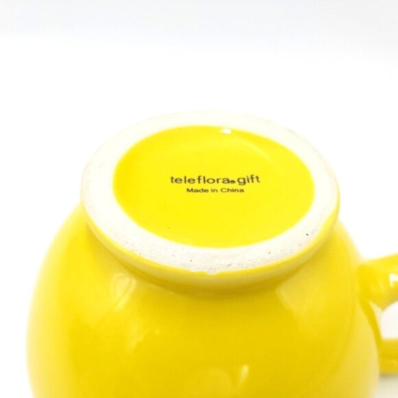 Teleflora Happy Face Yellow Footed Mug - Picture 5 of 6